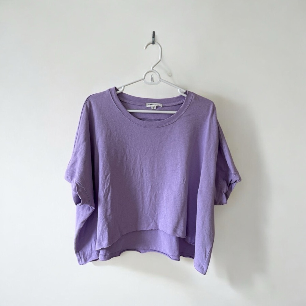 Lavender Cropped Knit Top - Picture 4 of 5